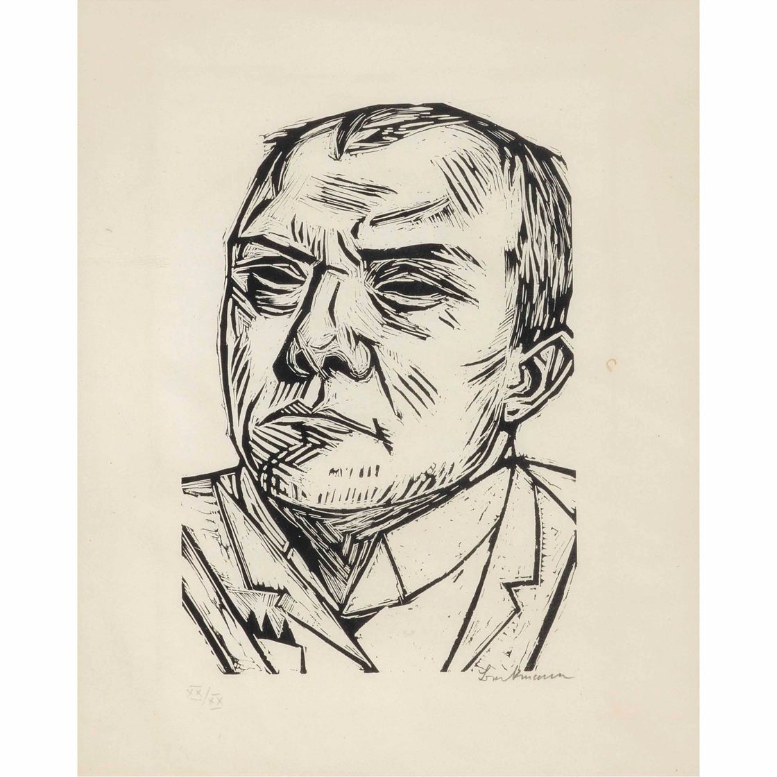 Max Beckmann — Сельбстбилдис (автопортрет)