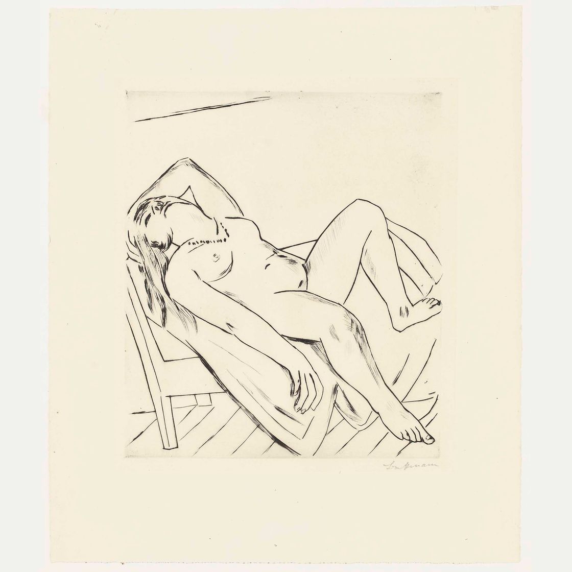 Max Beckmann — Лежащая фигура (H. 232 B.)