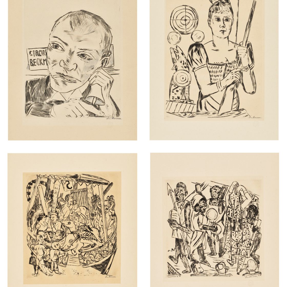 Max Beckmann — Ярмаркт, изображение 1