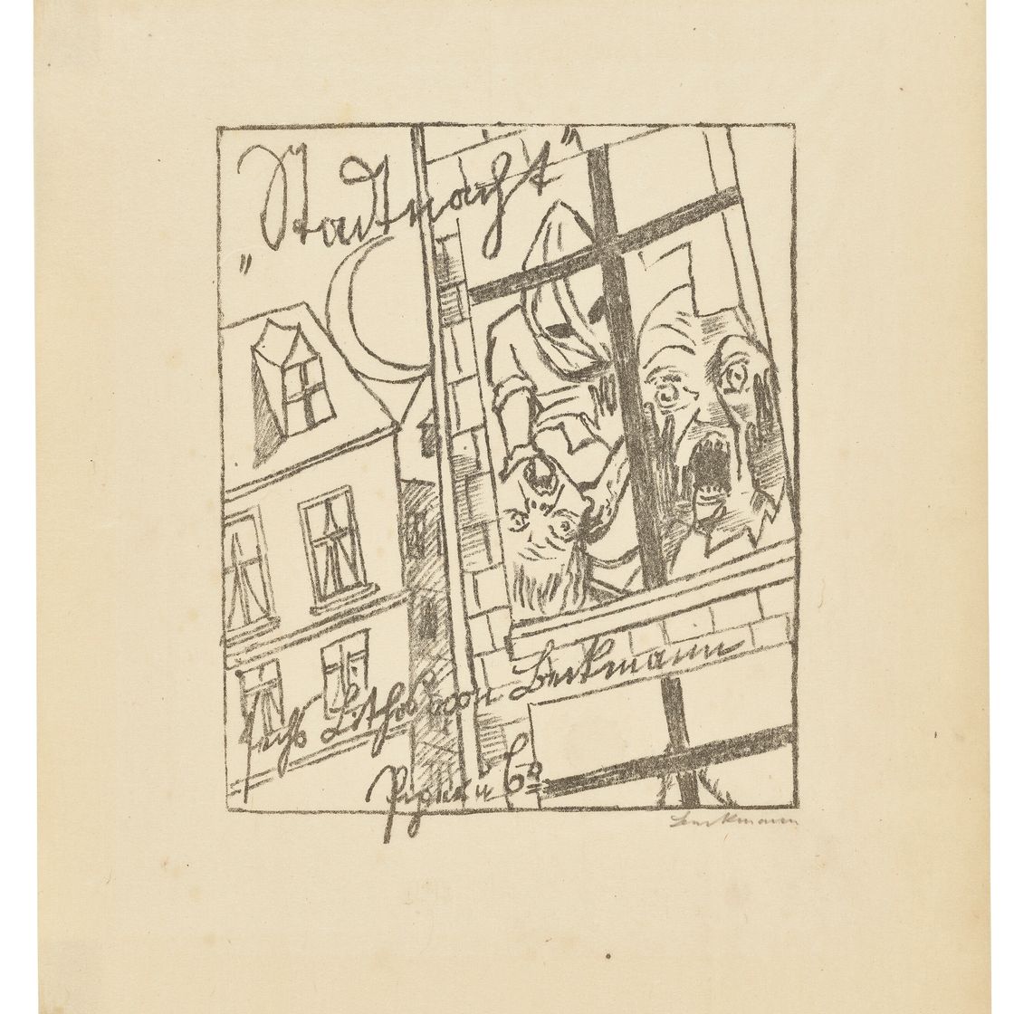Max Beckmann — Лили фон Браунберенс: Городская ночь (Stadtnacht), изображение 2