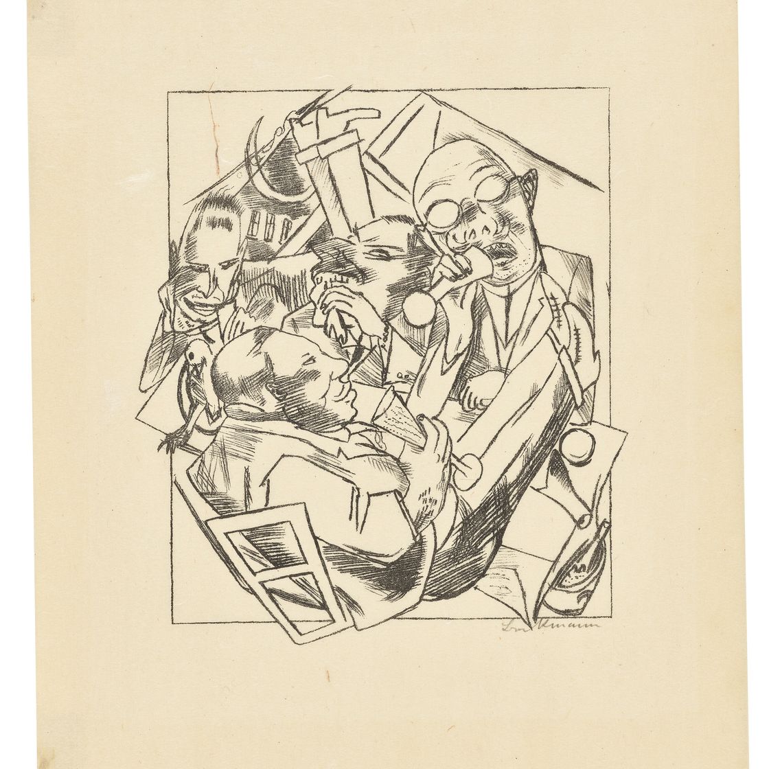 Max Beckmann — Лили фон Браунберенс: Городская ночь (Stadtnacht), изображение 3
