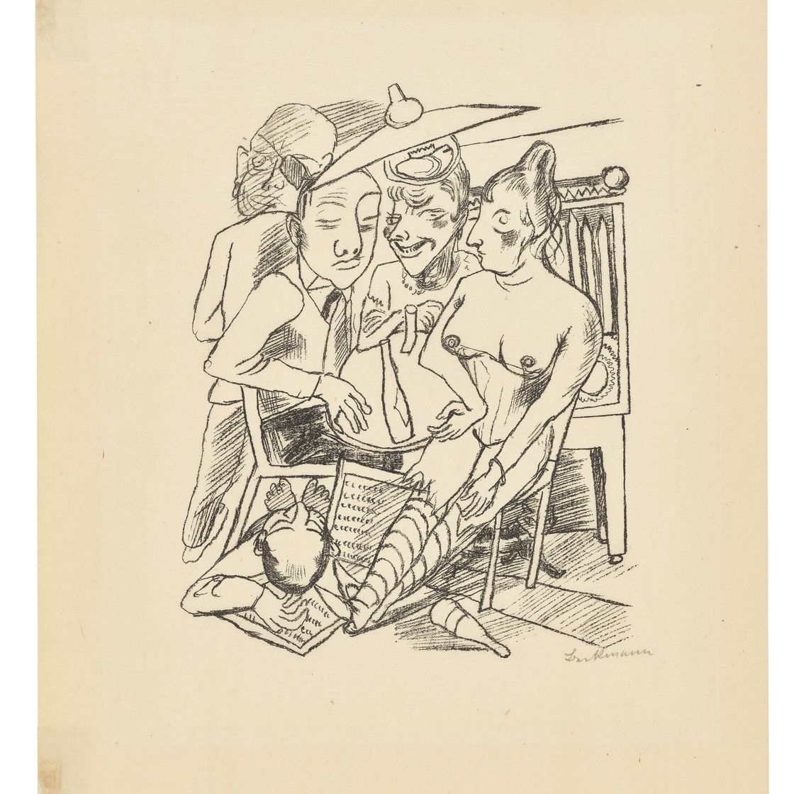 Max Beckmann — Лили фон Браунберенс: Городская ночь (Stadtnacht), изображение 4