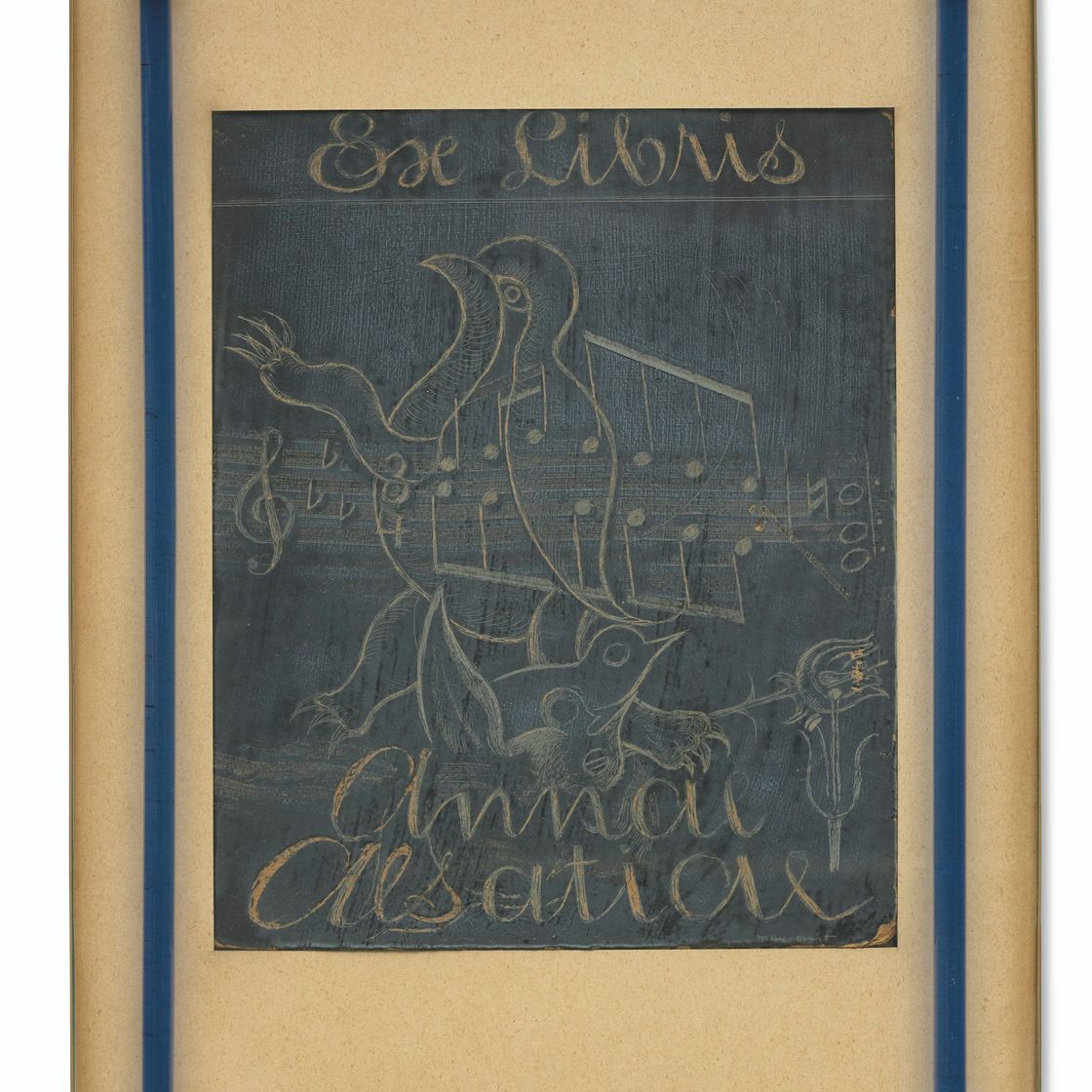 Max Ernst — "Эльзасские анны" (проект для экслибриса), версии 1929-30, изображение 1