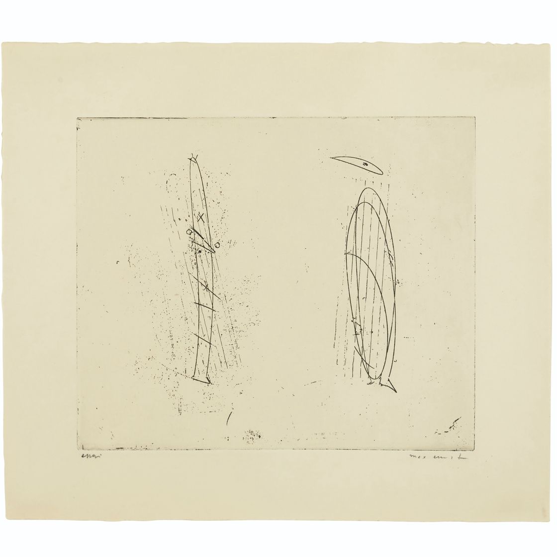 Max Ernst — Без названия, из "Поэмы о 100 женщинах наедине"