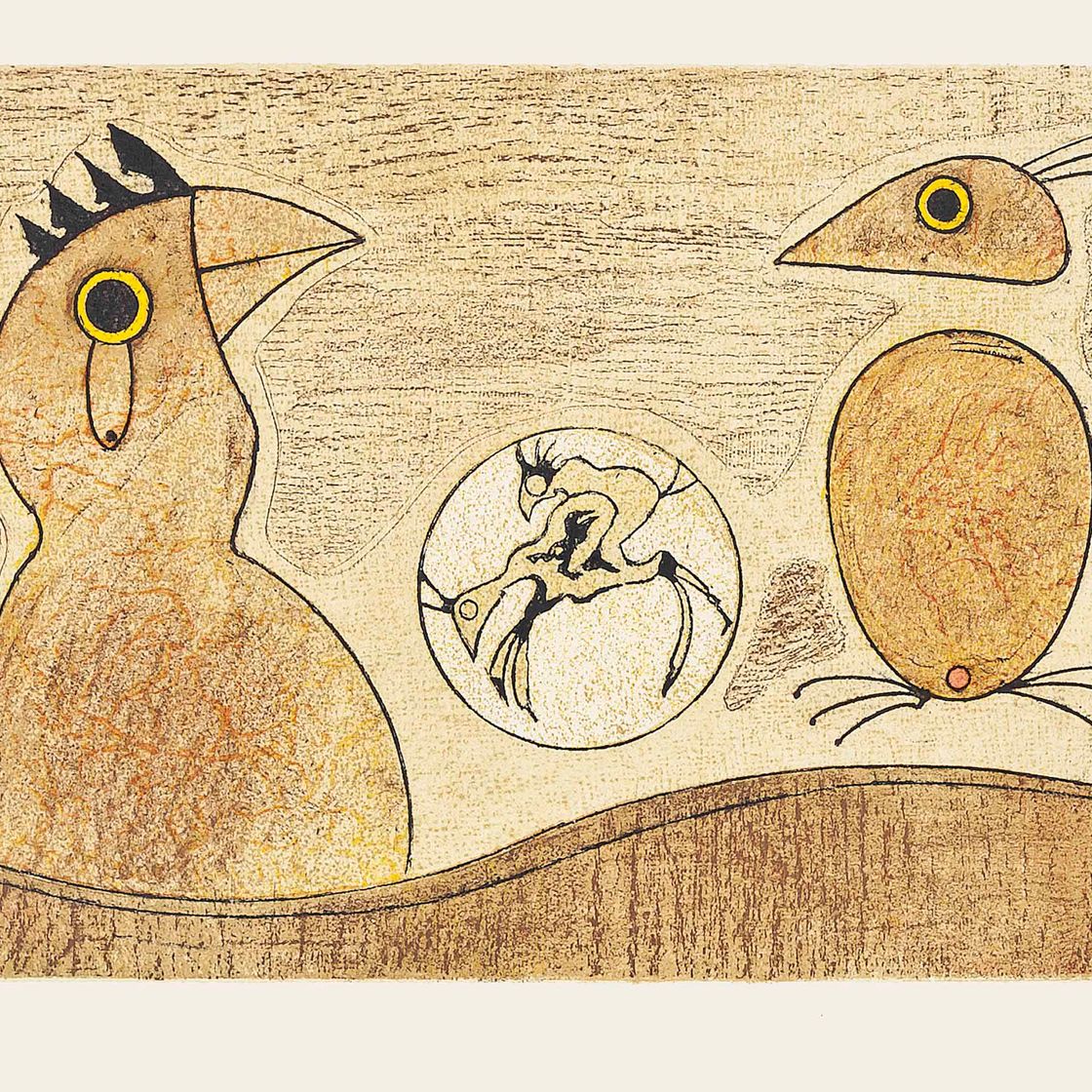 Max Ernst — Два цвета (охра) и два цвета (синий)