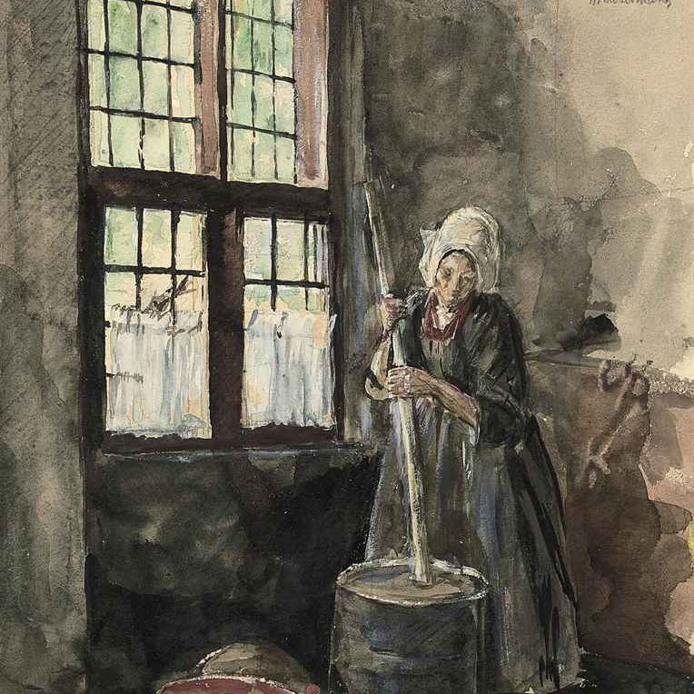 Max Liebermann — Брабантер-Бауэрин-ам-Баттерфасс