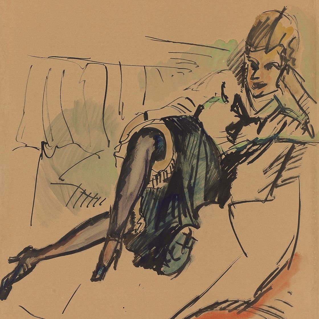 Max Pechstein — Место встречи с фиалками Струмпфена