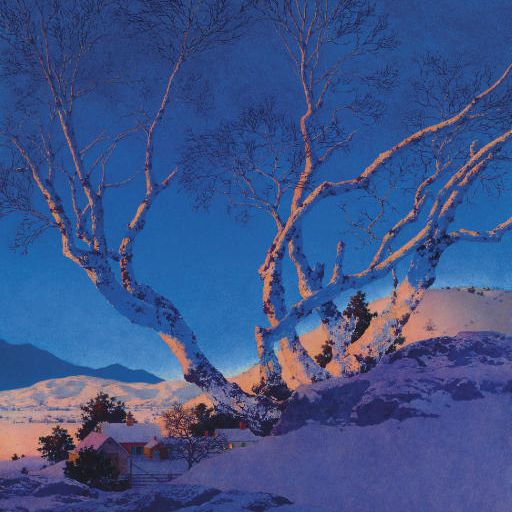 Maxfield Parrish — Белые березы: Зима