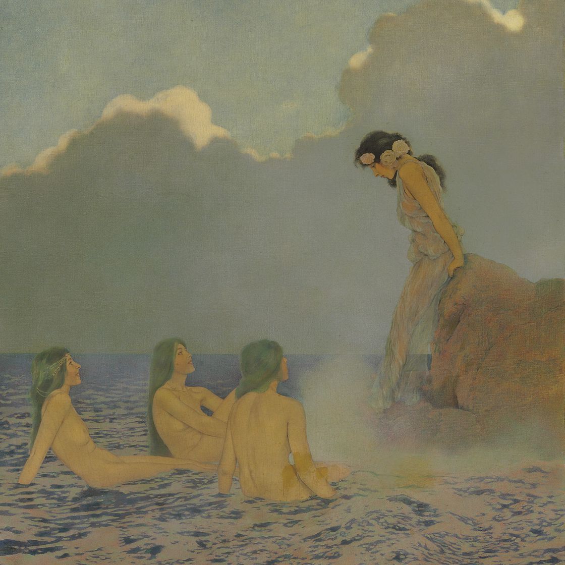 Maxfield Parrish — Прозерпина и морские нимфы