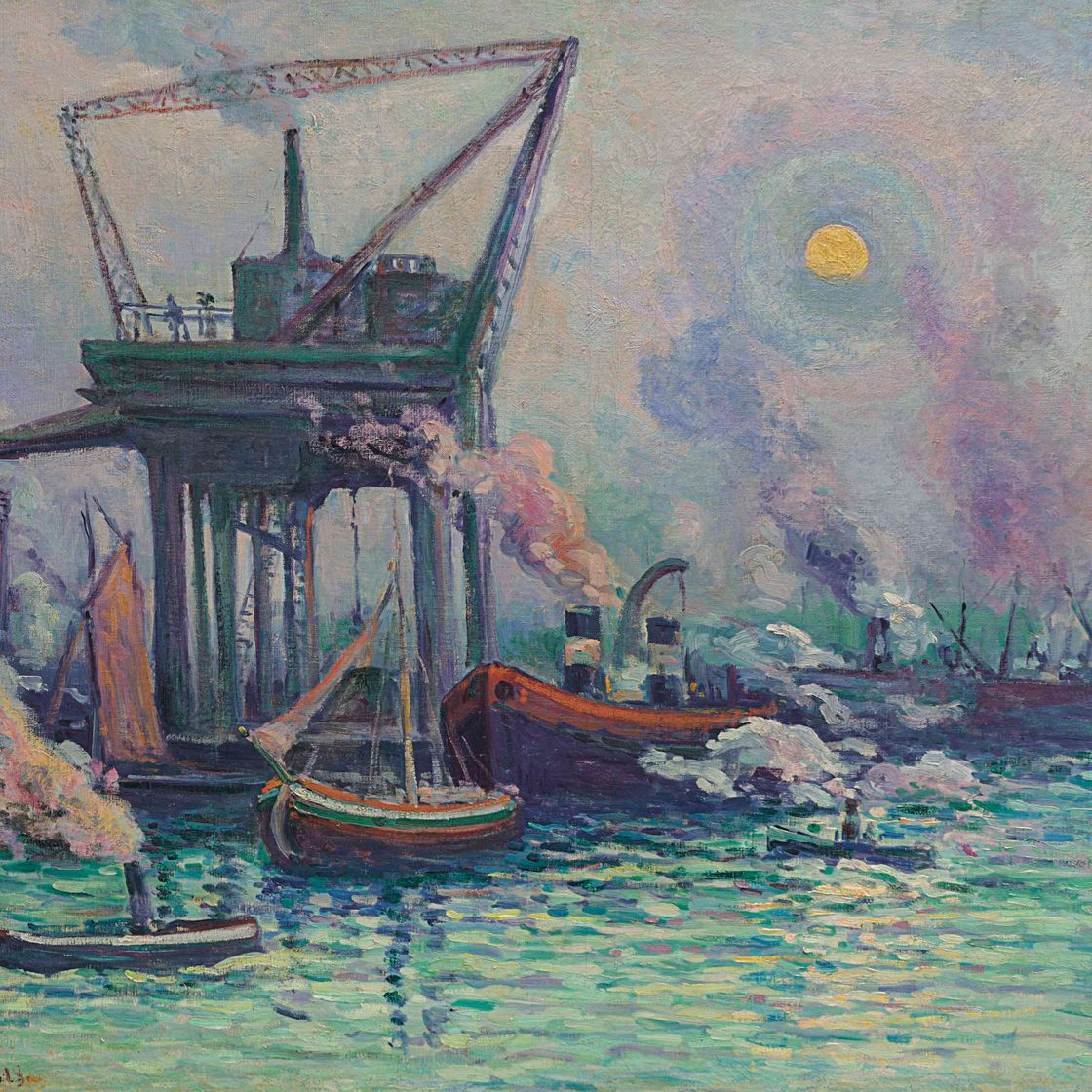 Maximilien Luce — Замок в порту Роттердама