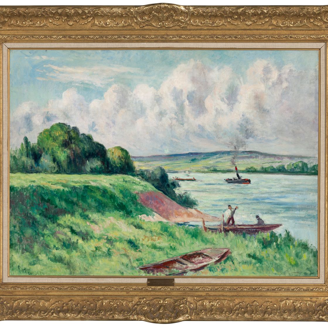 Maximilien Luce — Роллбуаз, барки и похититель птиц, изображение 3