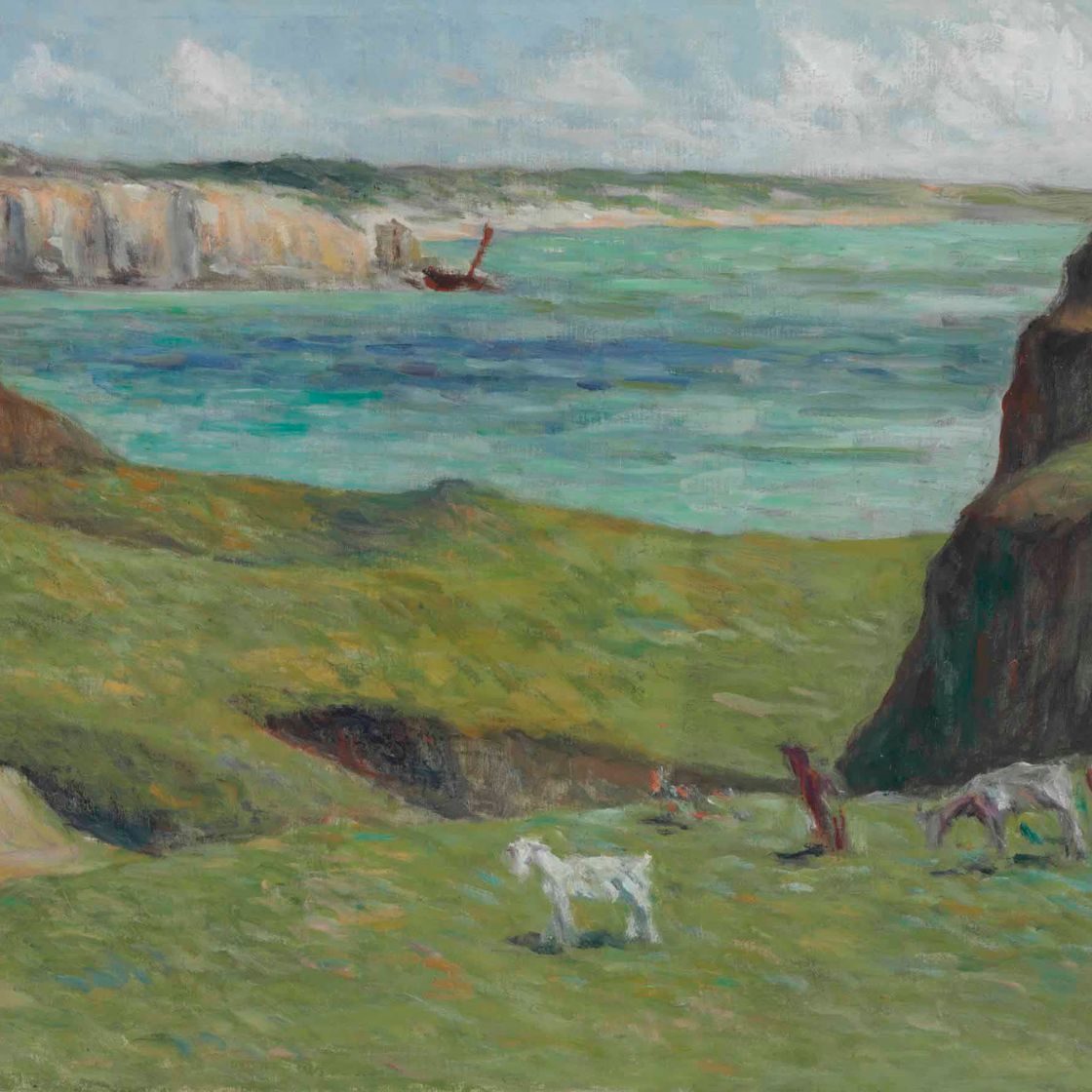 Maximilien Luce — Ле-Трепорт, ле-страж Шевра-сюр-ла-Фалез