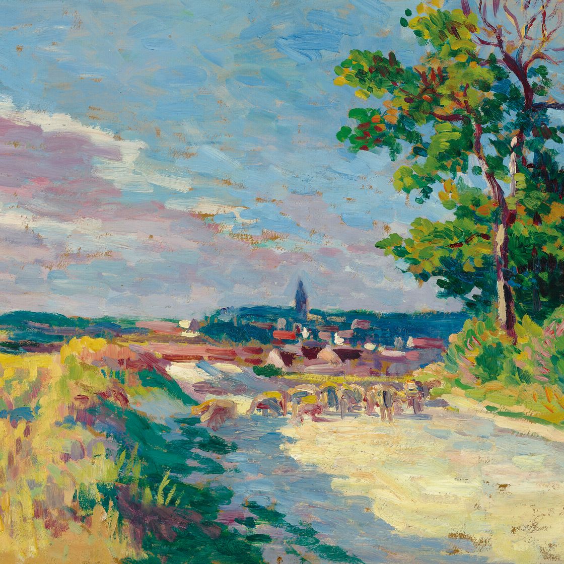 Maximilien Luce — Оплата в Меревиле, изображение 1