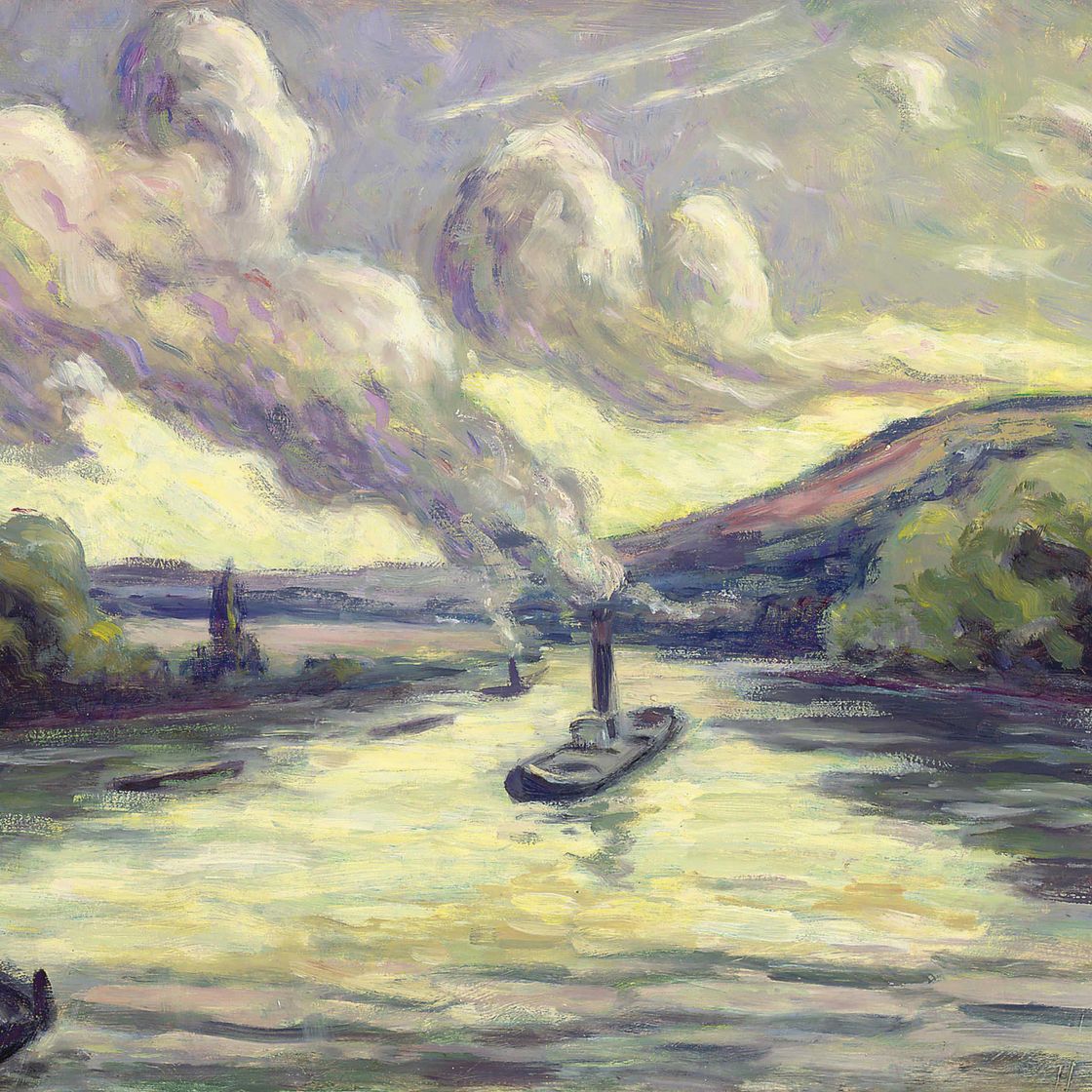 Maximilien Luce — Прогулка по Сене в Роллбуазе