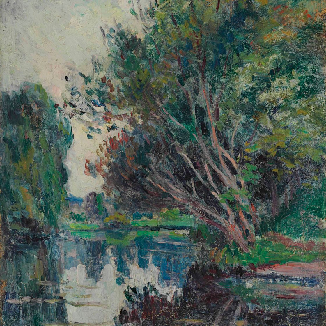 Maximilien Luce — Букет деревьев на берегу Сены
