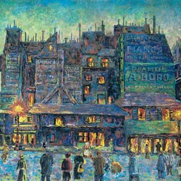 Maximilien Luce — Париж, улица вечерняя анимация