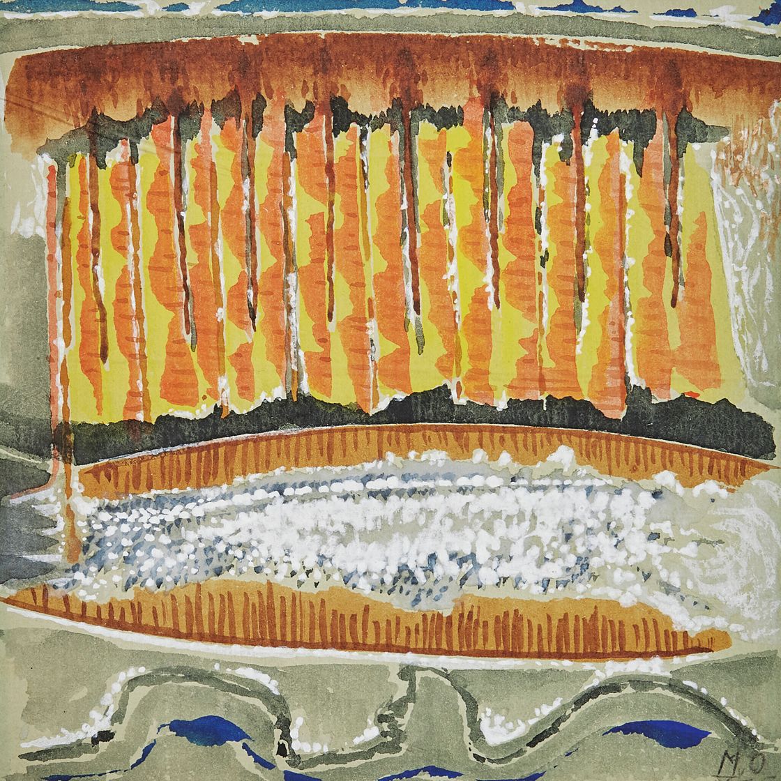 Méret Oppenheim — Агат (сверху зеленый и желтый с красноватым краем), изображение 1