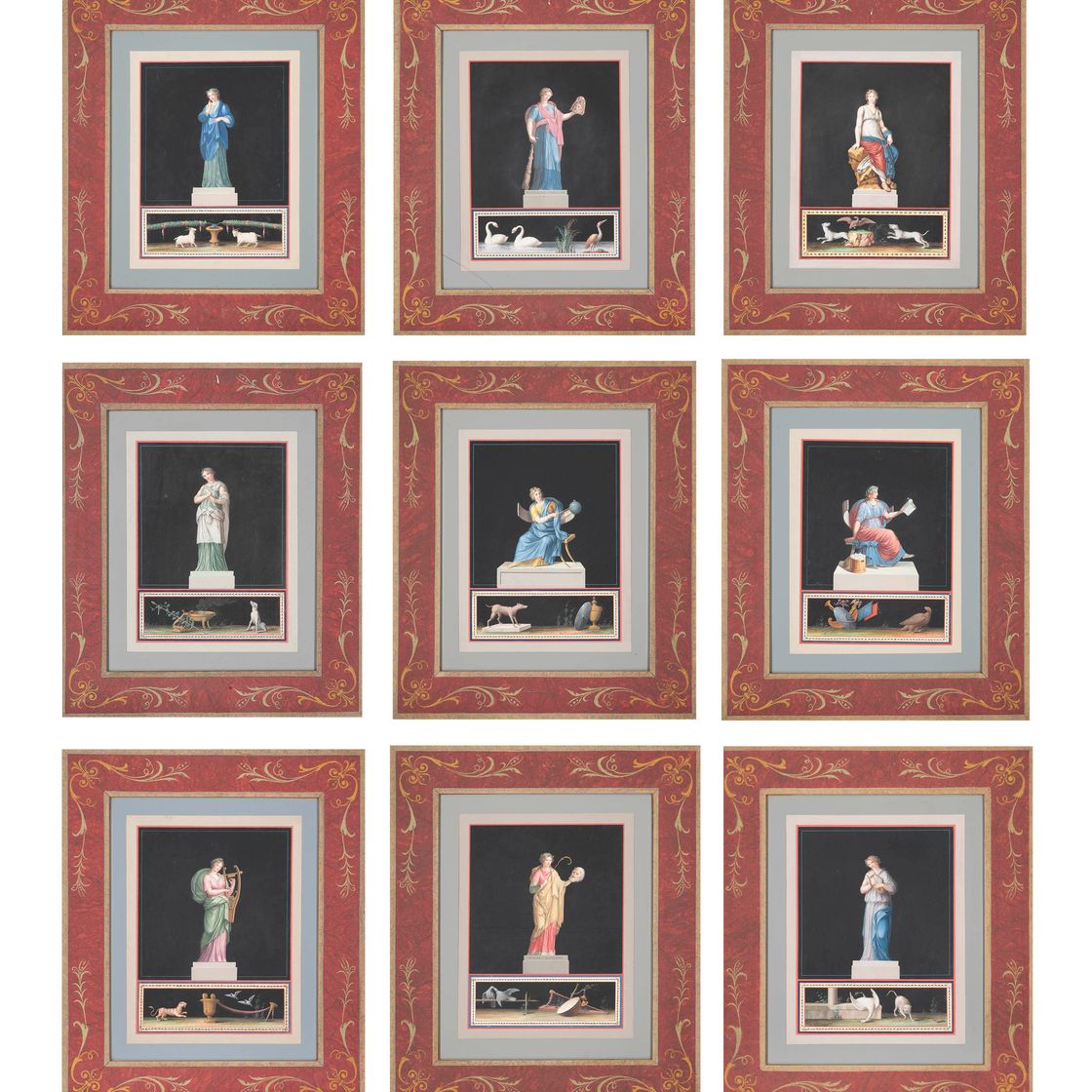 Michelangelo — Музы: Клио; Эвтерпа; Талия; Мельпомена; Терпсихора; Эрато; Урания; Каллиопа; Полигимния