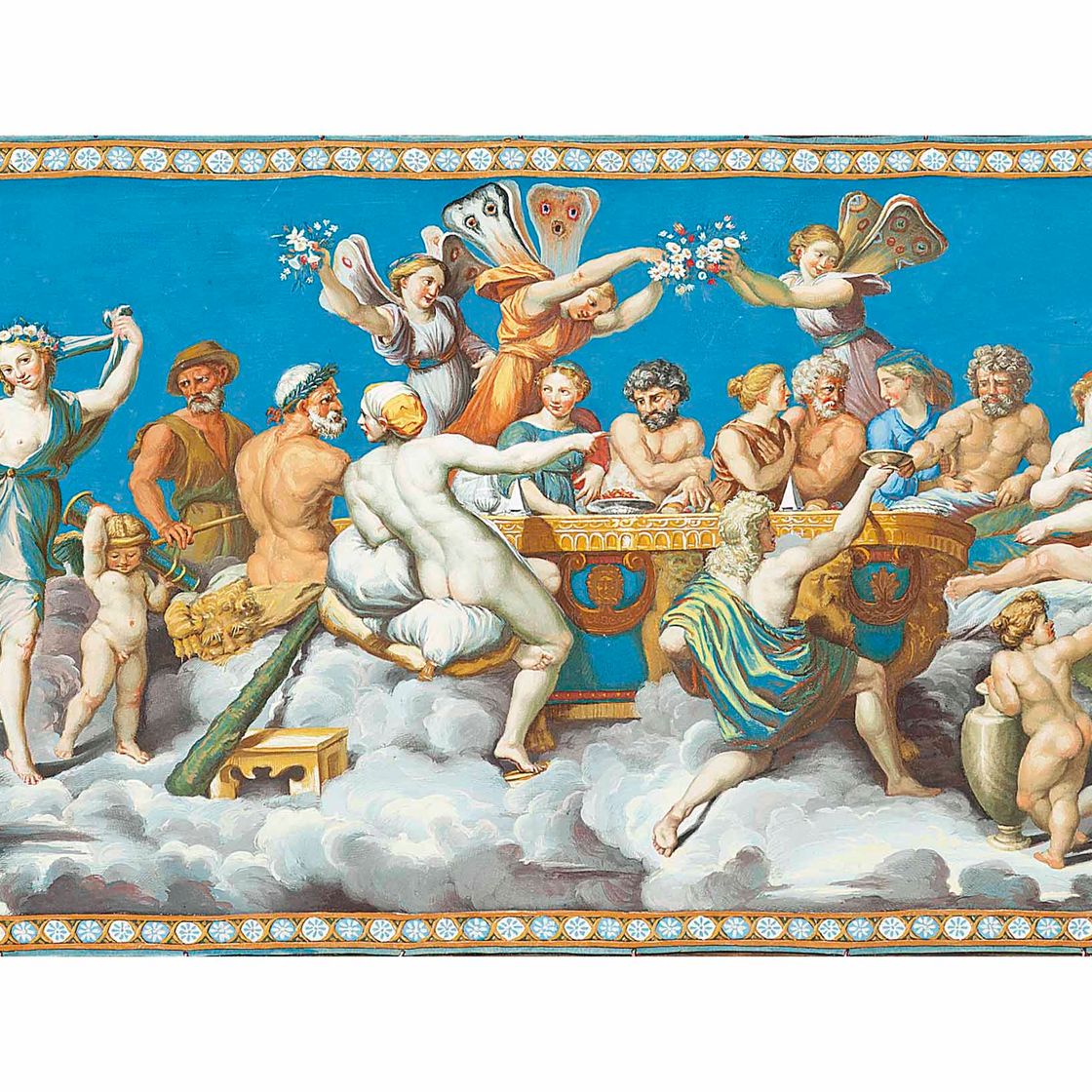 Michelangelo — Совет богов и свадебный пир Купидона и Психеи