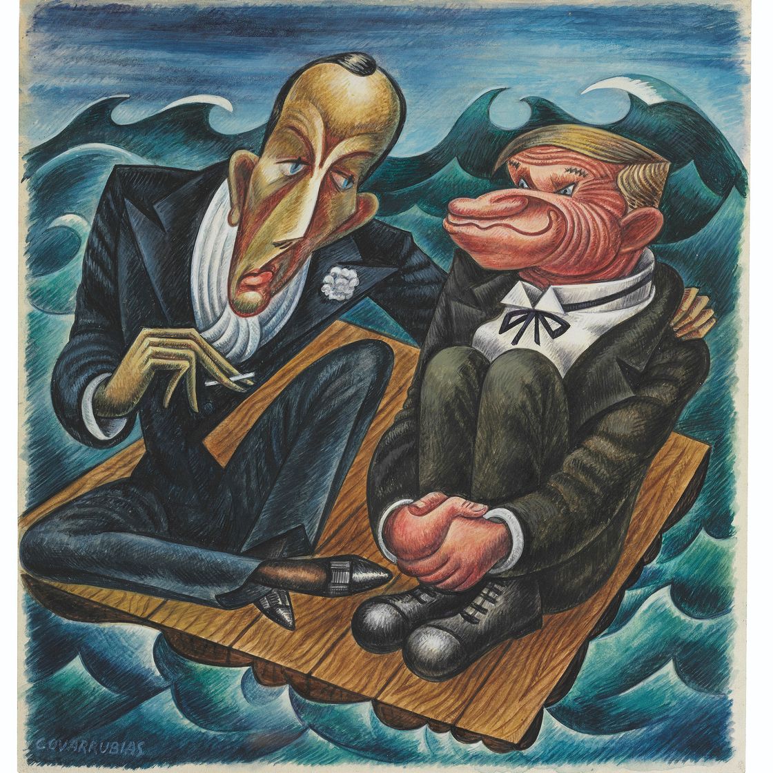 Miguel Covarrubias — Ноэль Ковард и Уилл Роджерс