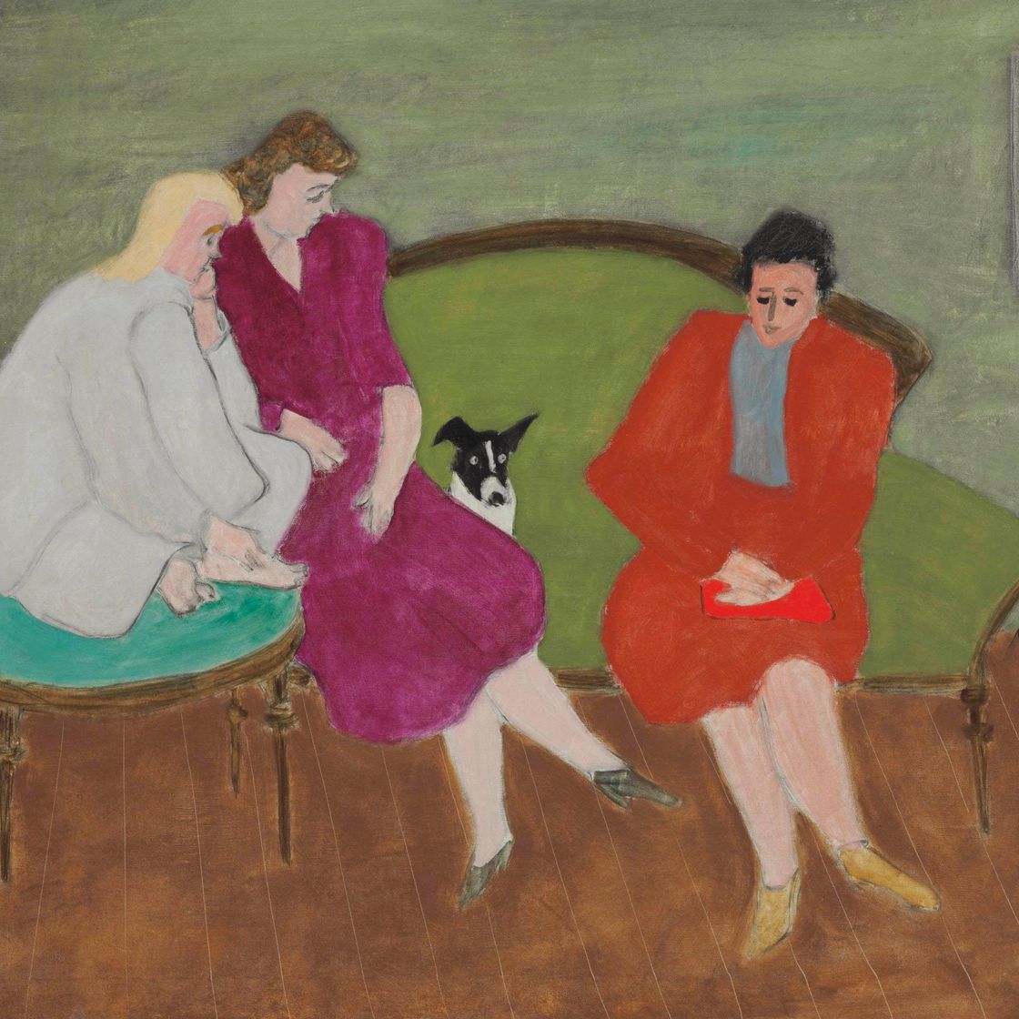 Milton Avery — Три фигурки и собака