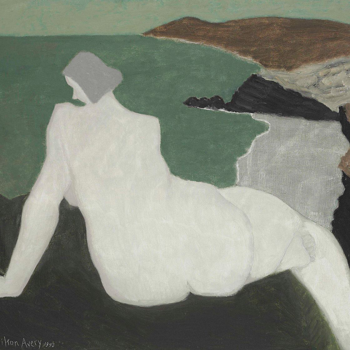 Milton Avery — Обнаженная на пляже
