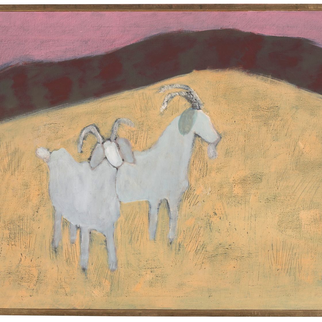 Milton Avery — Испуганные козы, изображение 2
