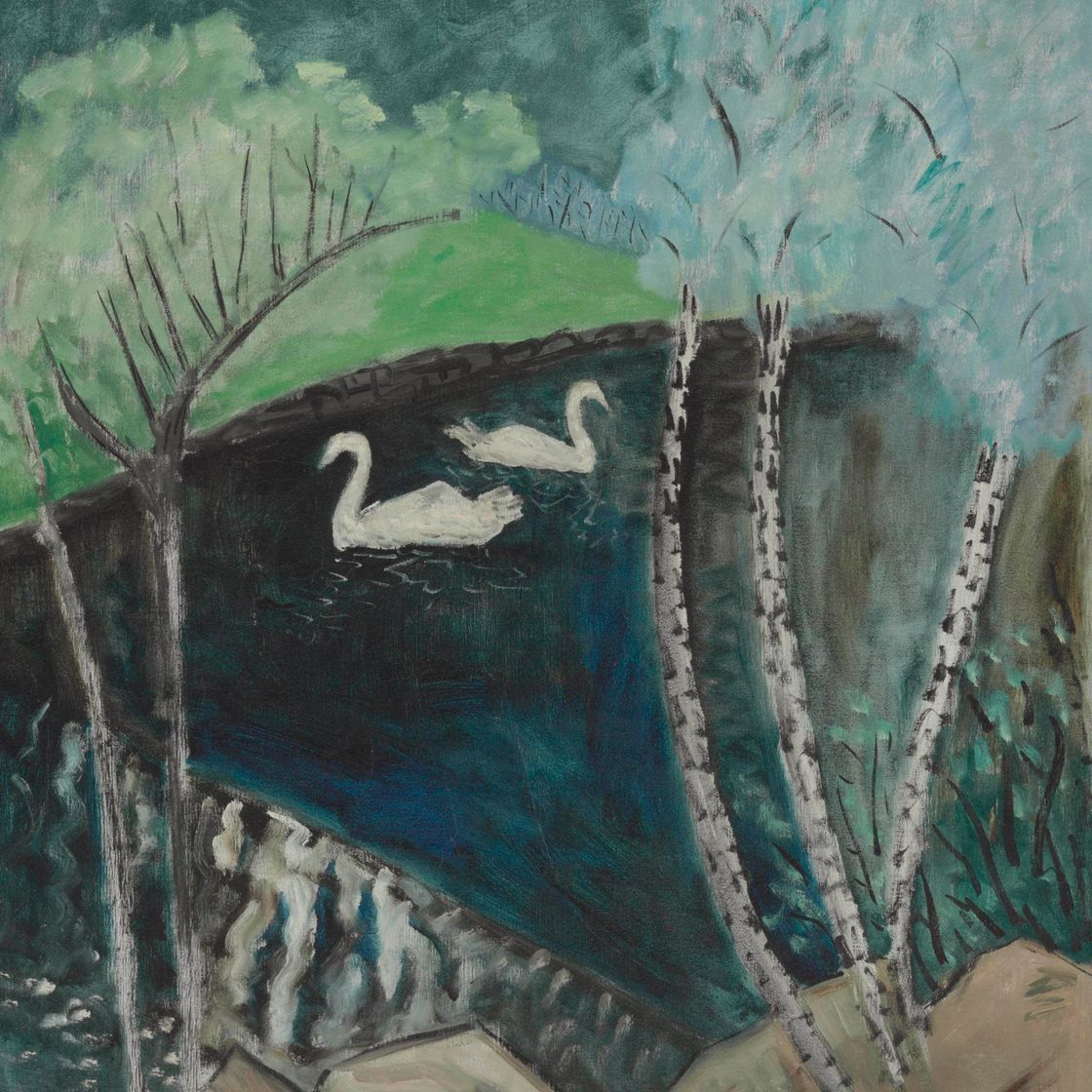 Milton Avery — Лебеди