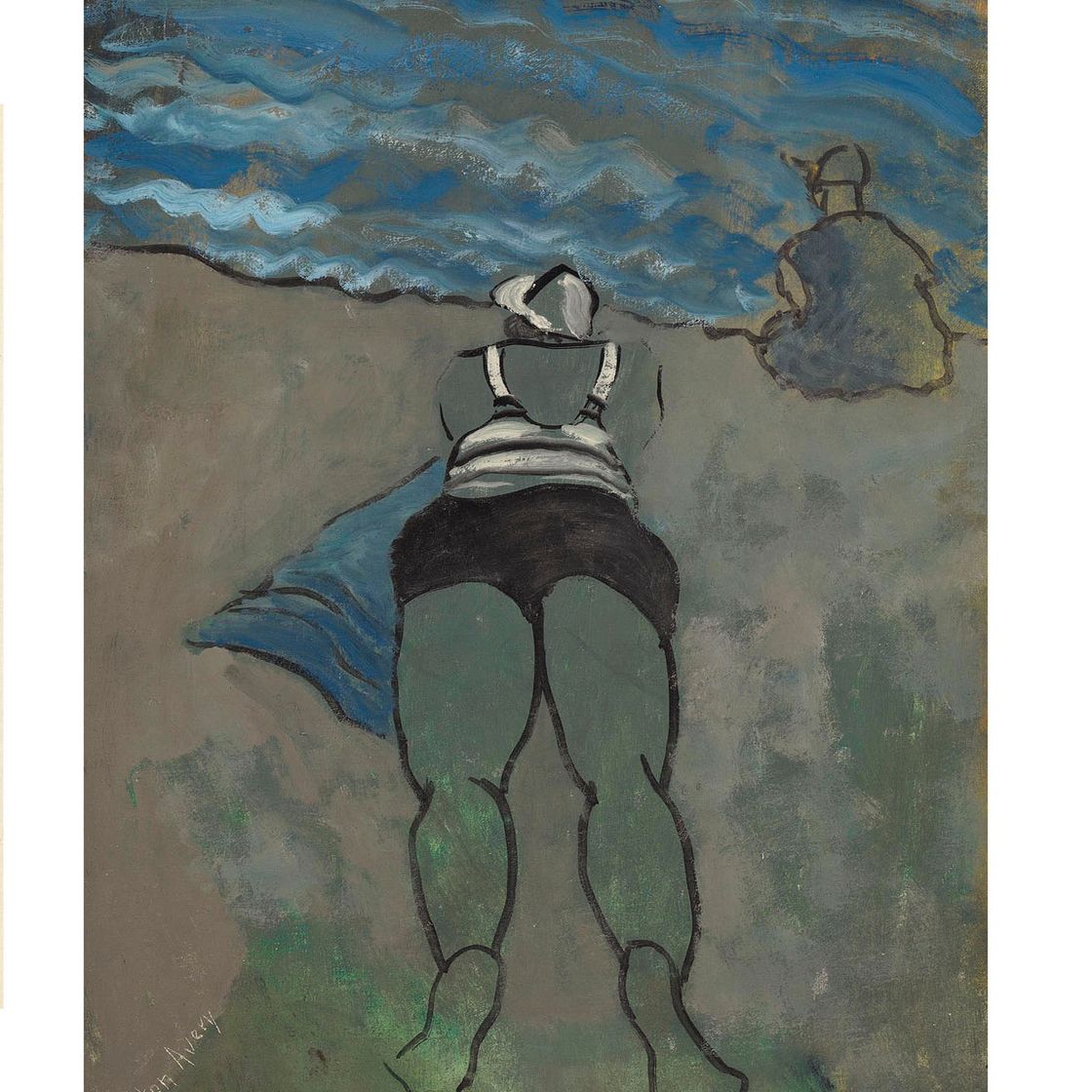 Milton Avery — Вечерний пляж, изображение 1