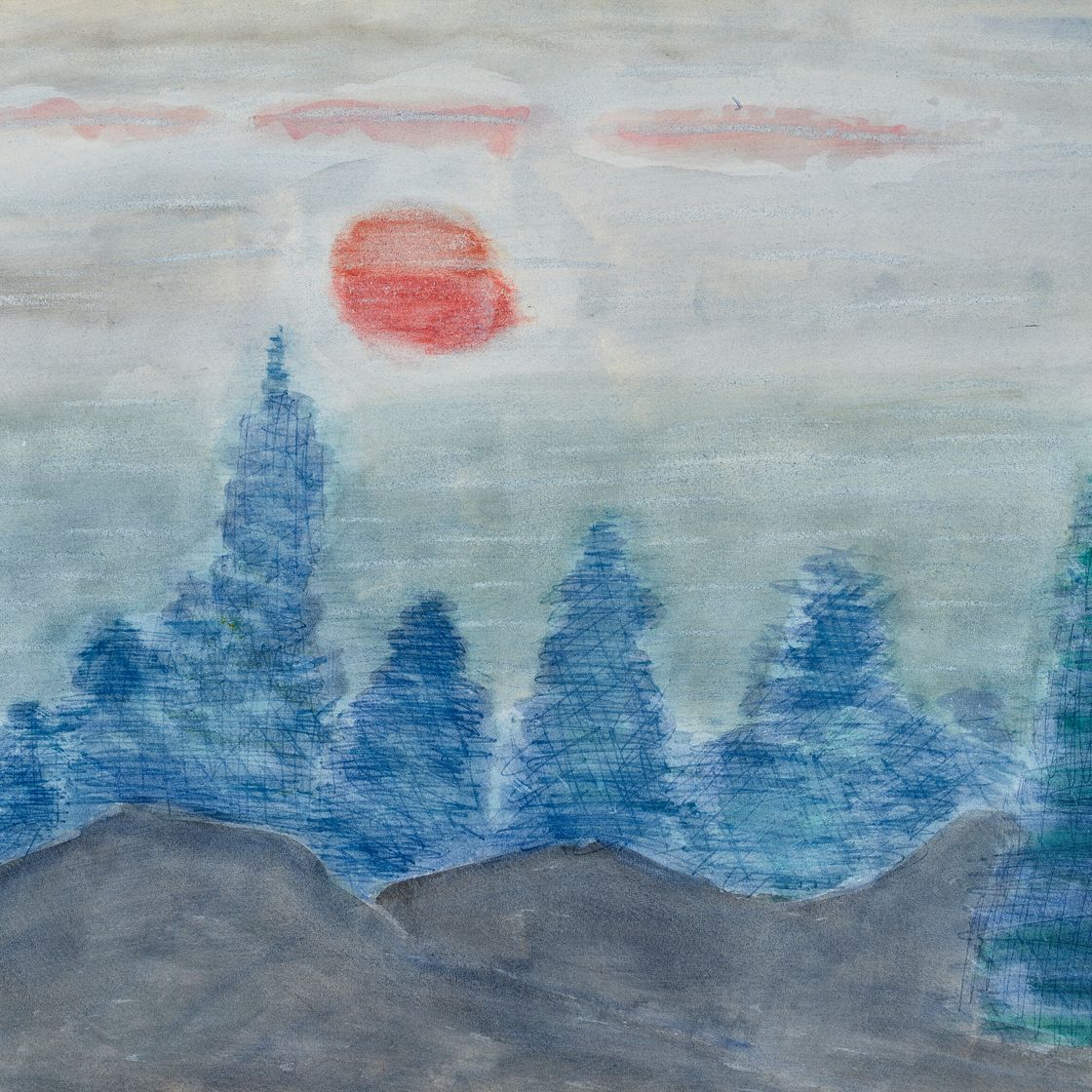 Milton Avery — Солнце Над Елями, изображение 1