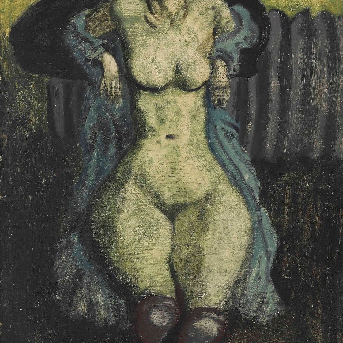 Milton Avery — Обнаженная в чулках