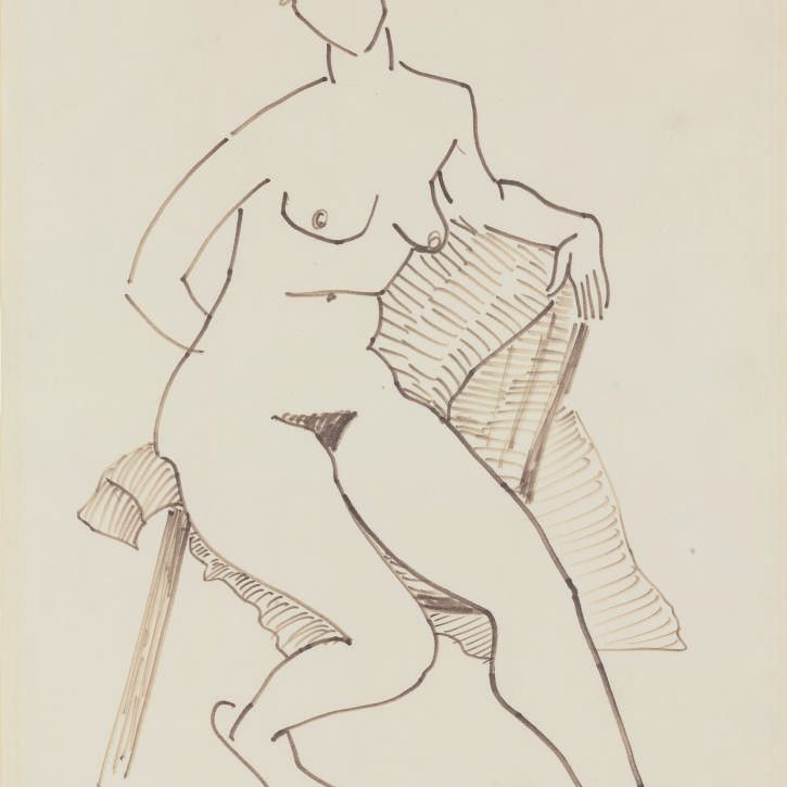 Milton Avery — Обнаженная натура и драпировка