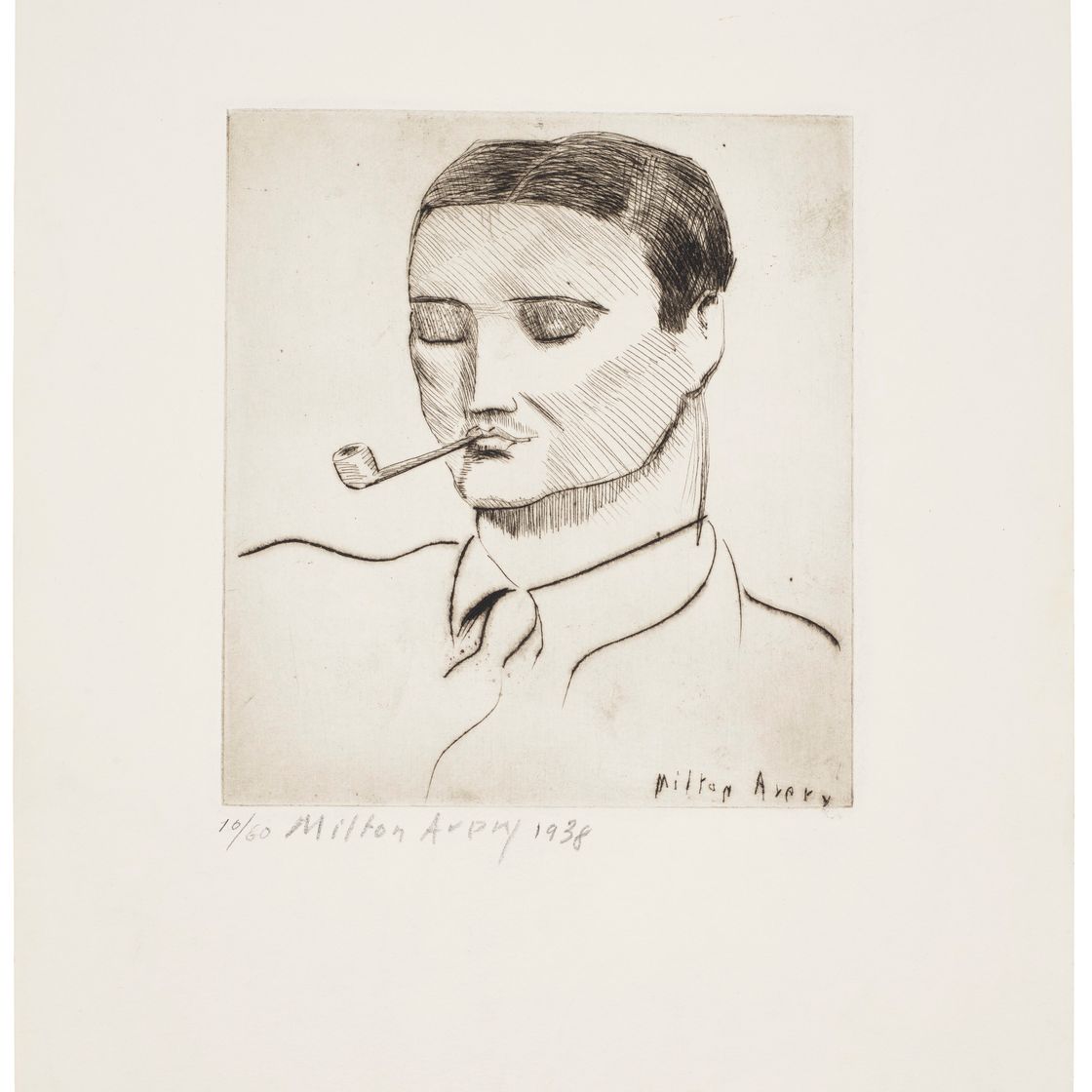Milton Avery — Мужчина с трубкой