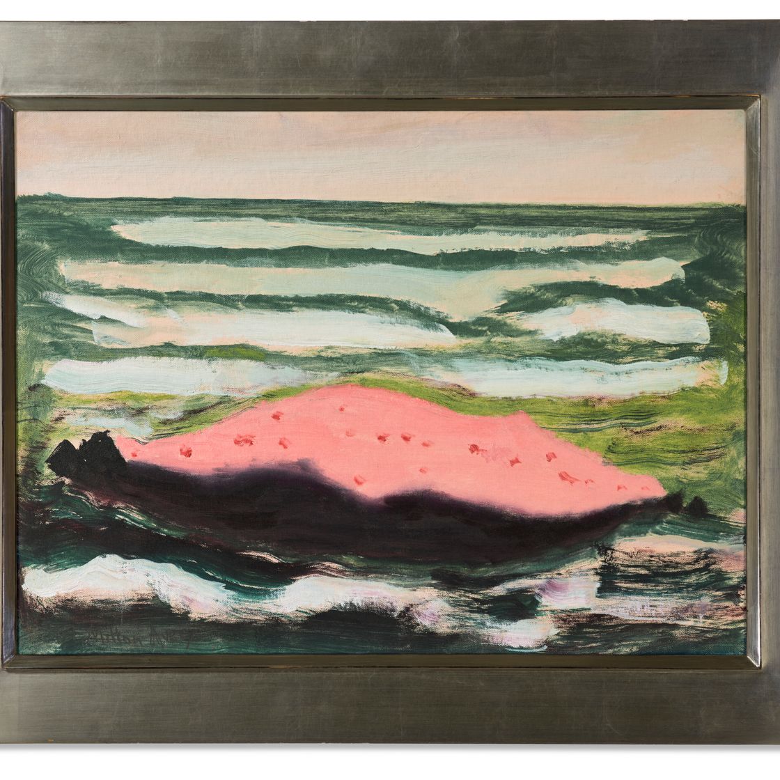 Milton Avery — Розовый остров, Белые волны, изображение 2