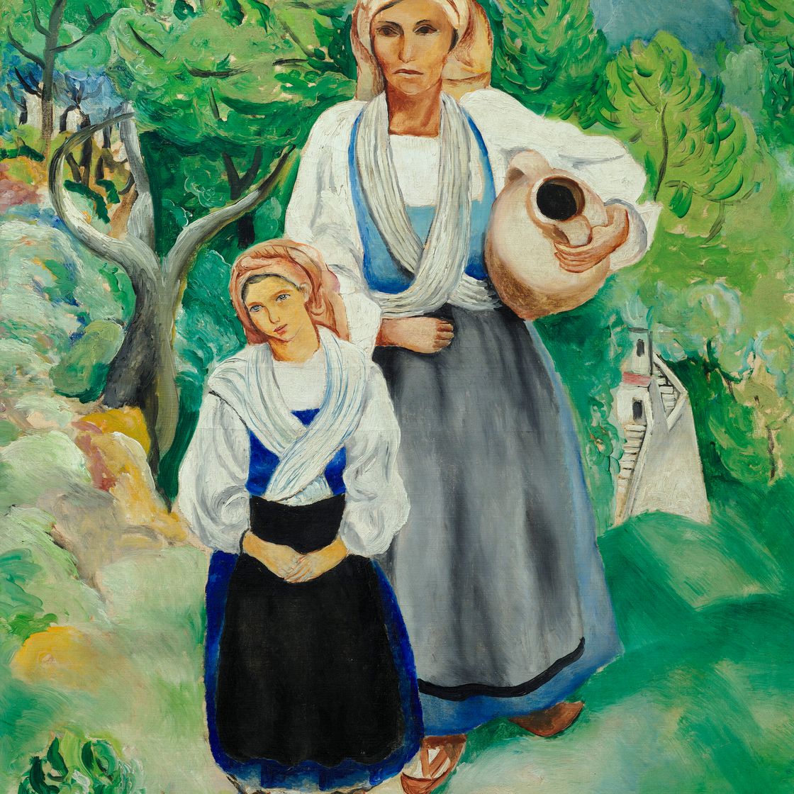 Moise Kisling — Пейсанны в традиционном костюме, изображение 1