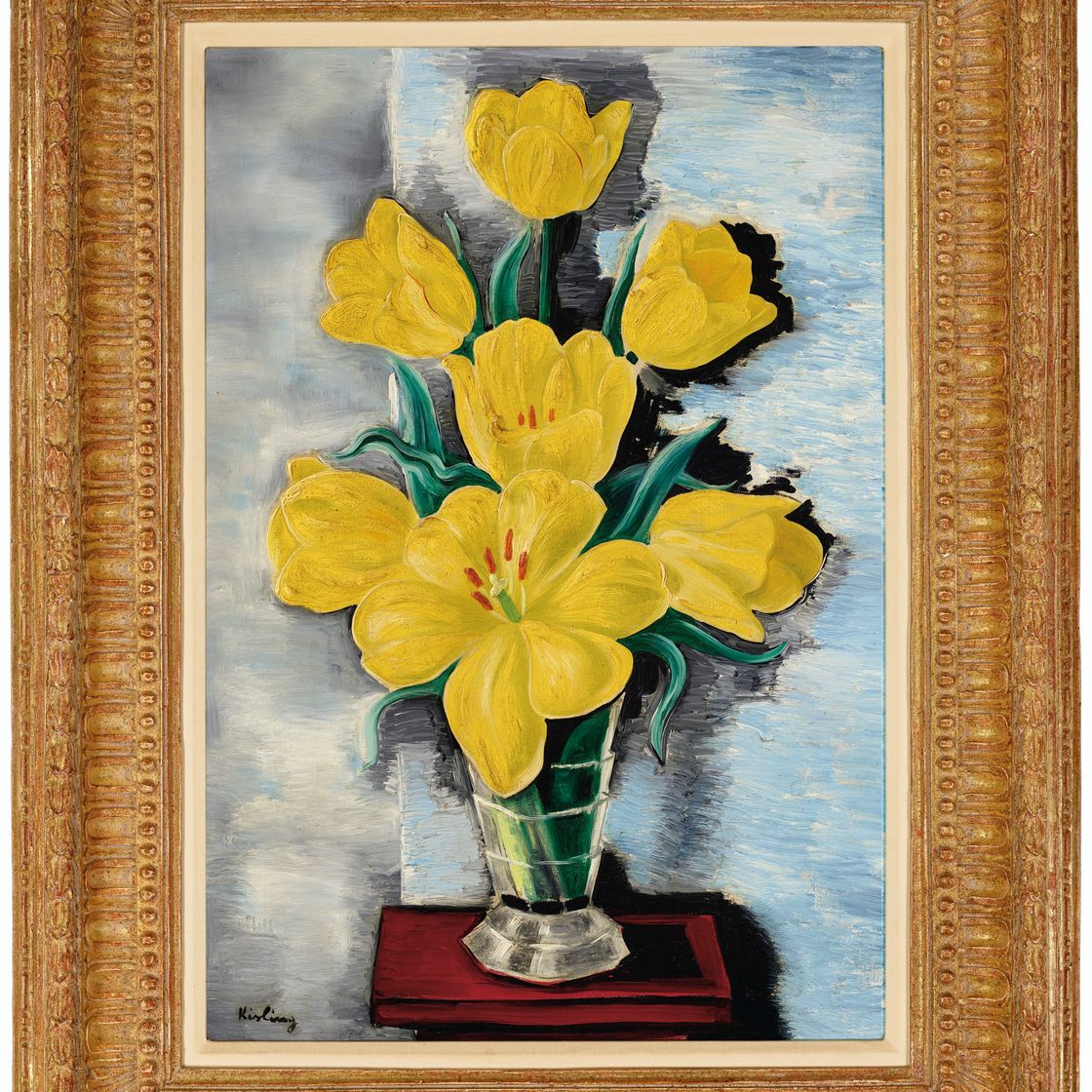 Moise Kisling — Ваза с тюльпанами, изображение 2