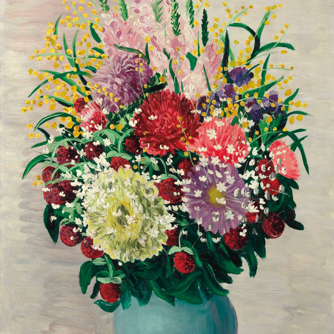 Moise Kisling — Цветы в вазе на самом верху