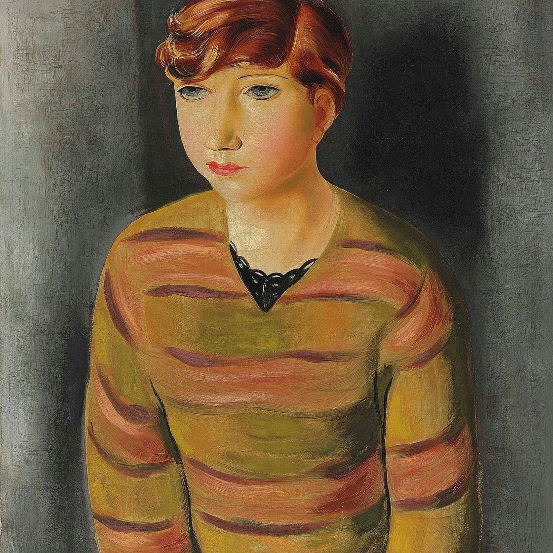 Moise Kisling — Молодая женщина, тянущая райе