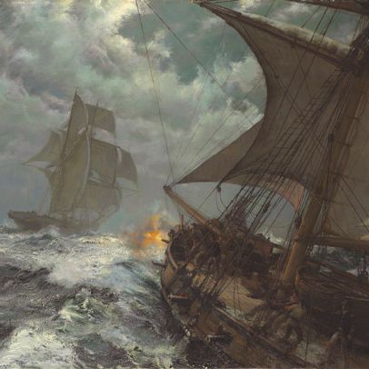 Montague Dawson — Ночной сюрприз