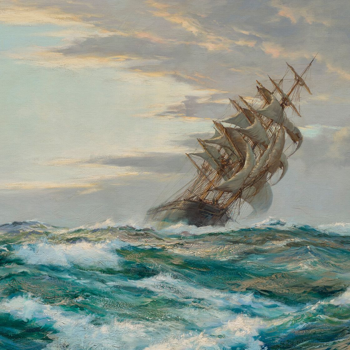 Montague Dawson — Чистое небо, "Слава морей"