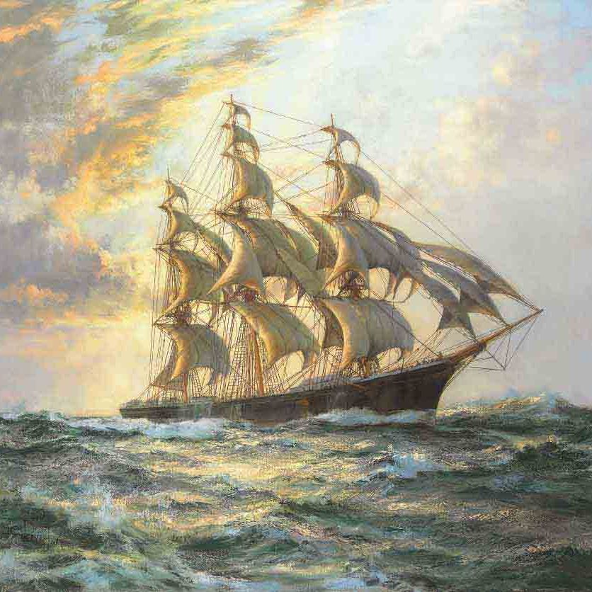Montague Dawson — "Летящее облако"