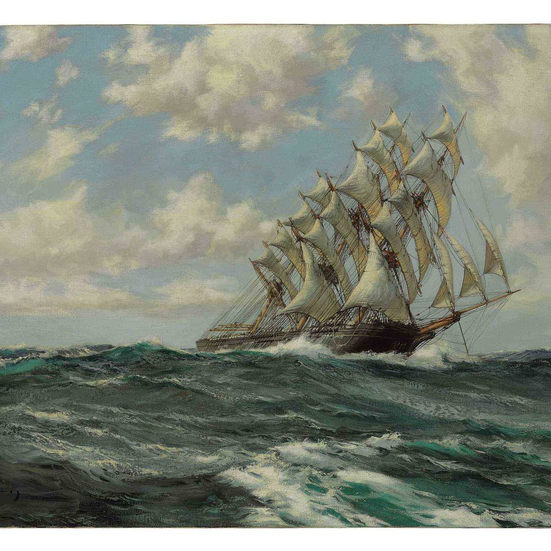 Montague Dawson — "Молодая Америка"