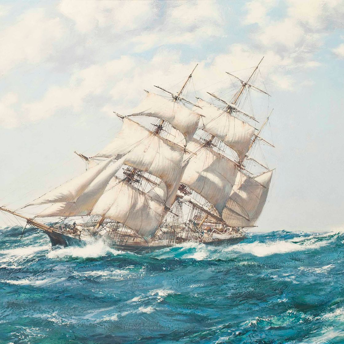Montague Dawson — Head seas - Эмигрантский корабль Западной Австралии