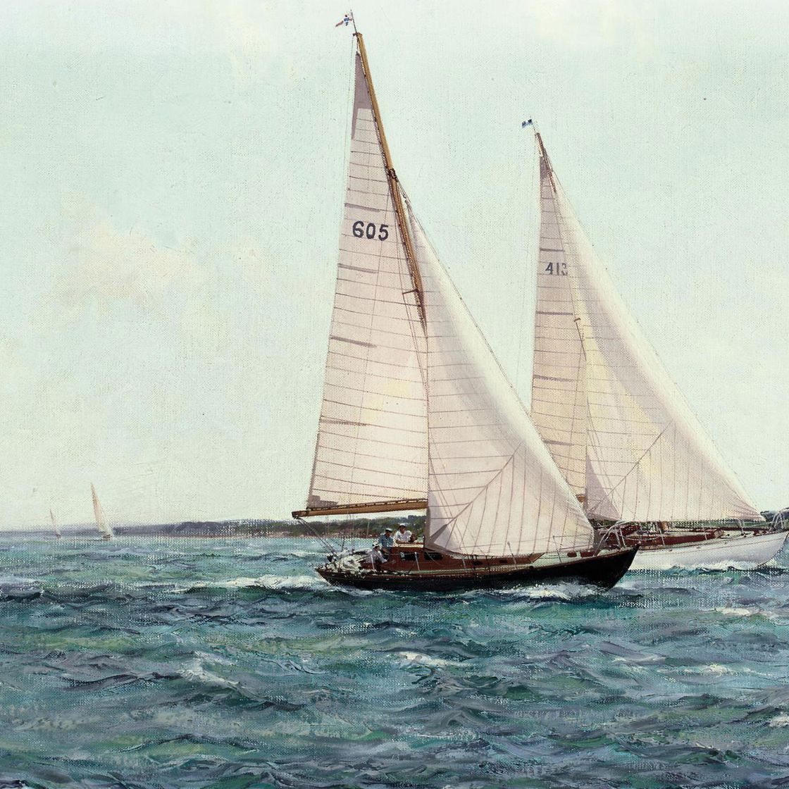 Montague Dawson — "Дни скачек" - Сэмюэл Пепис и Кохо