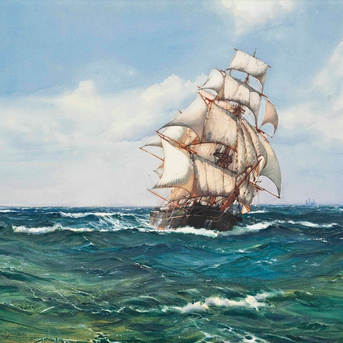 Montague Dawson — Благоприятная погода на торгах