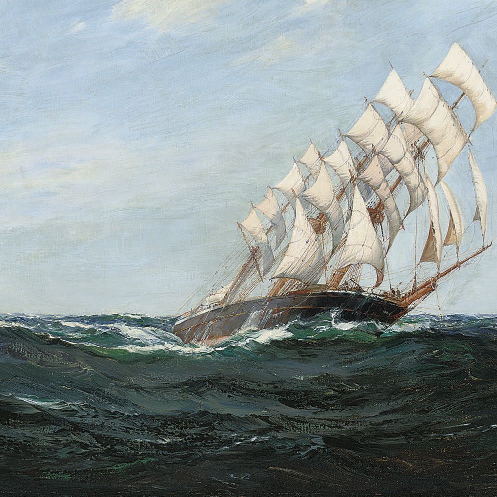 Montague Dawson — Трескается вместе с одним рельсом под