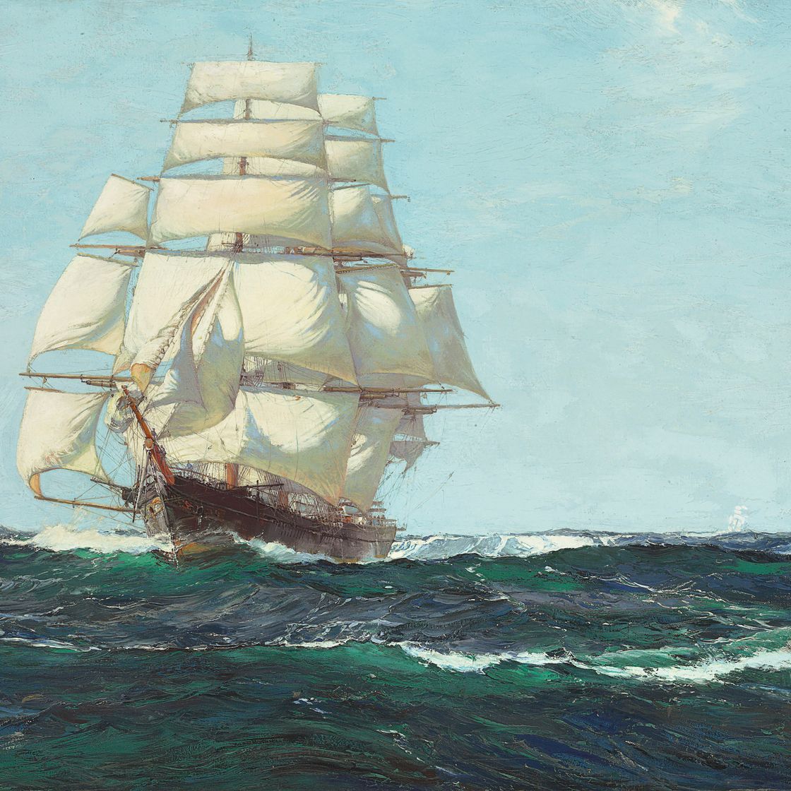 Montague Dawson — Ракушечная "Молния"