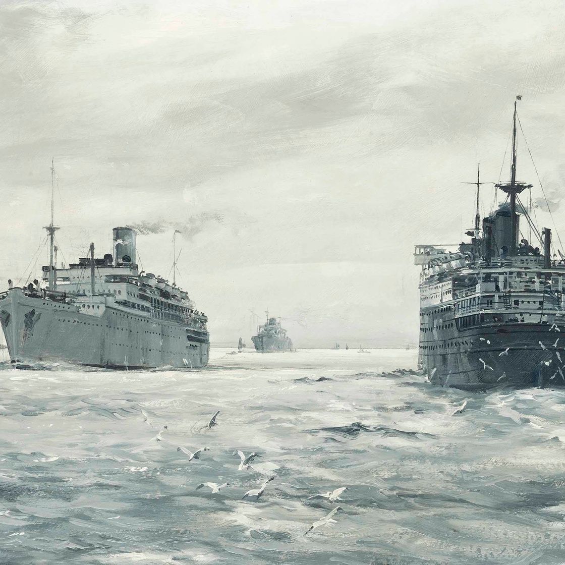 Montague Dawson — Транспортировка войск