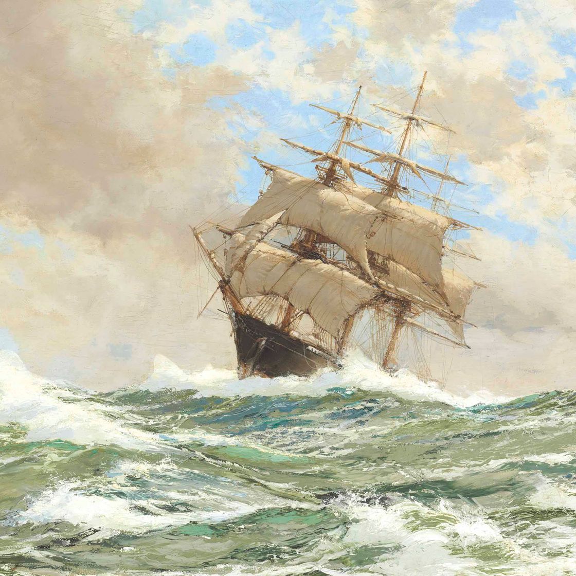 Montague Dawson — Бурлящая пена - "Вестник утра"
