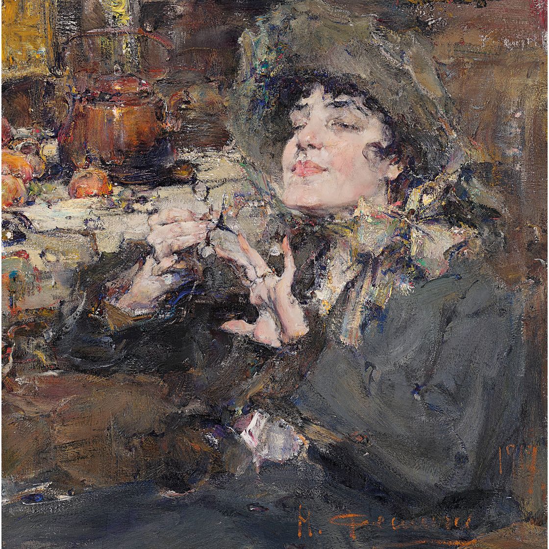 Nicolai Fechin — Маникюр. Портрет мадемуазель Жирмонд